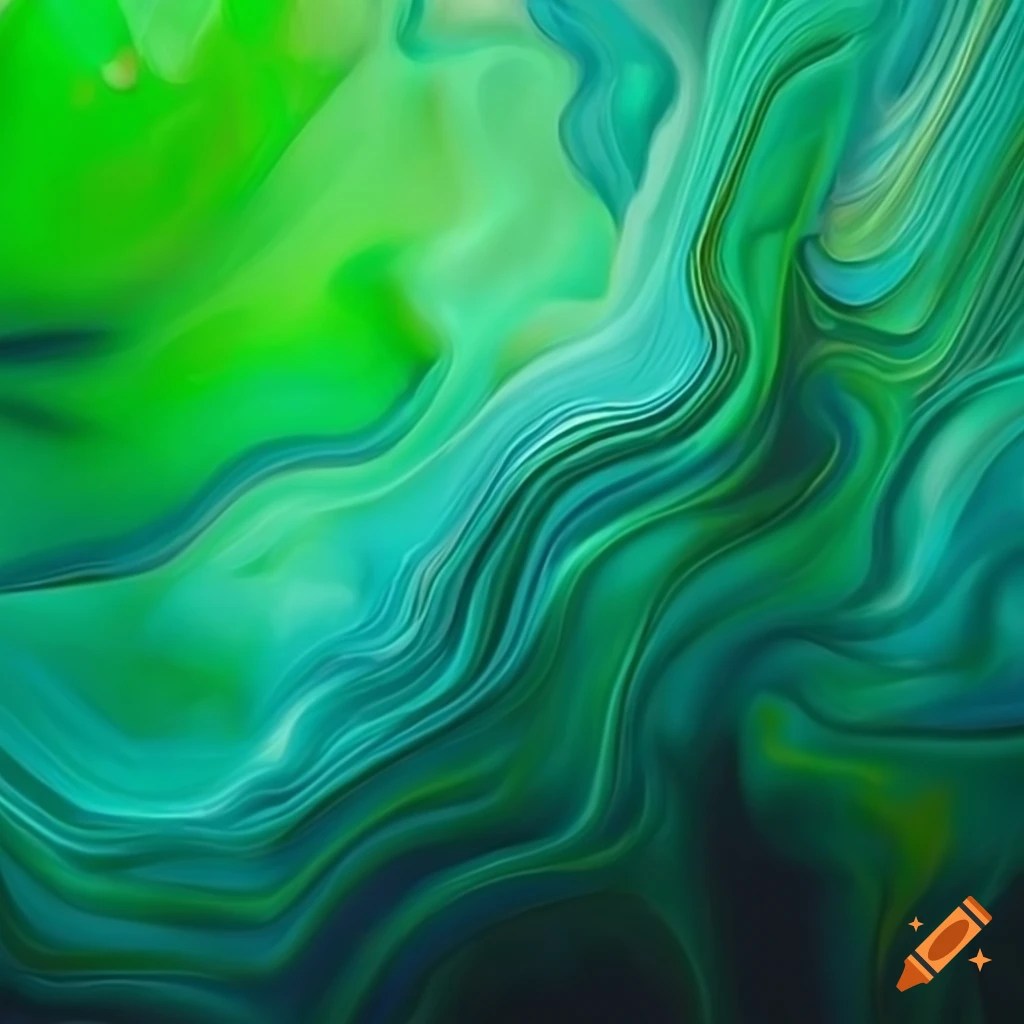 Green abstract art on Craiyon