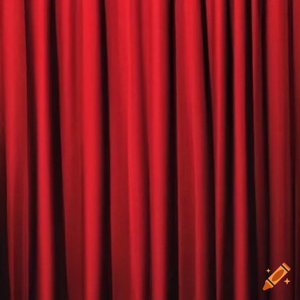 Vibrant red curtain on Craiyon