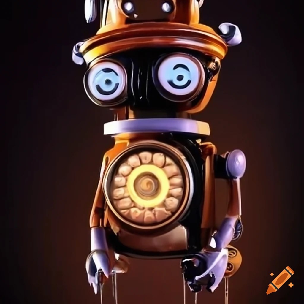 Robot made from a rotary phone on Craiyon