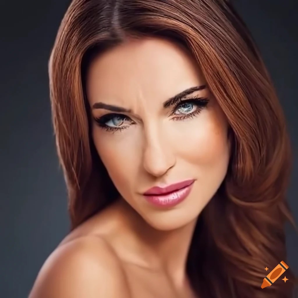 Closeup glamour portrait of darya folsom at age 50