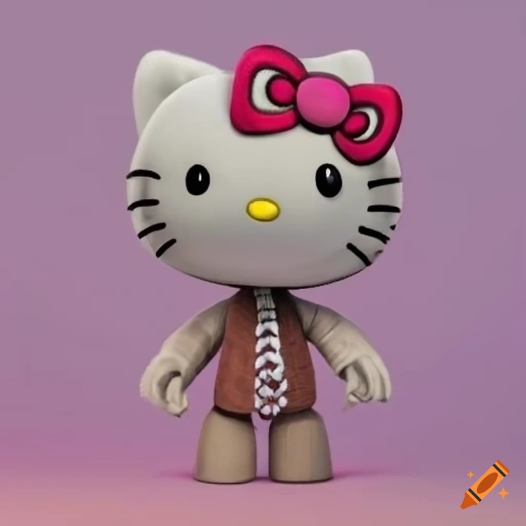 Sackboy dressed as hello kitty on Craiyon