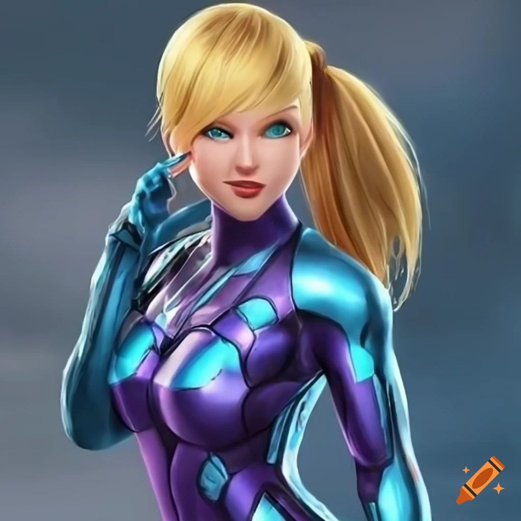 Zero suit samus as a disney princess on Craiyon