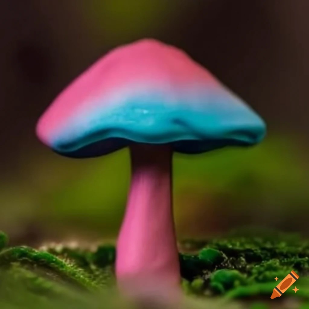 Plasticine fairy mushroom sculpture