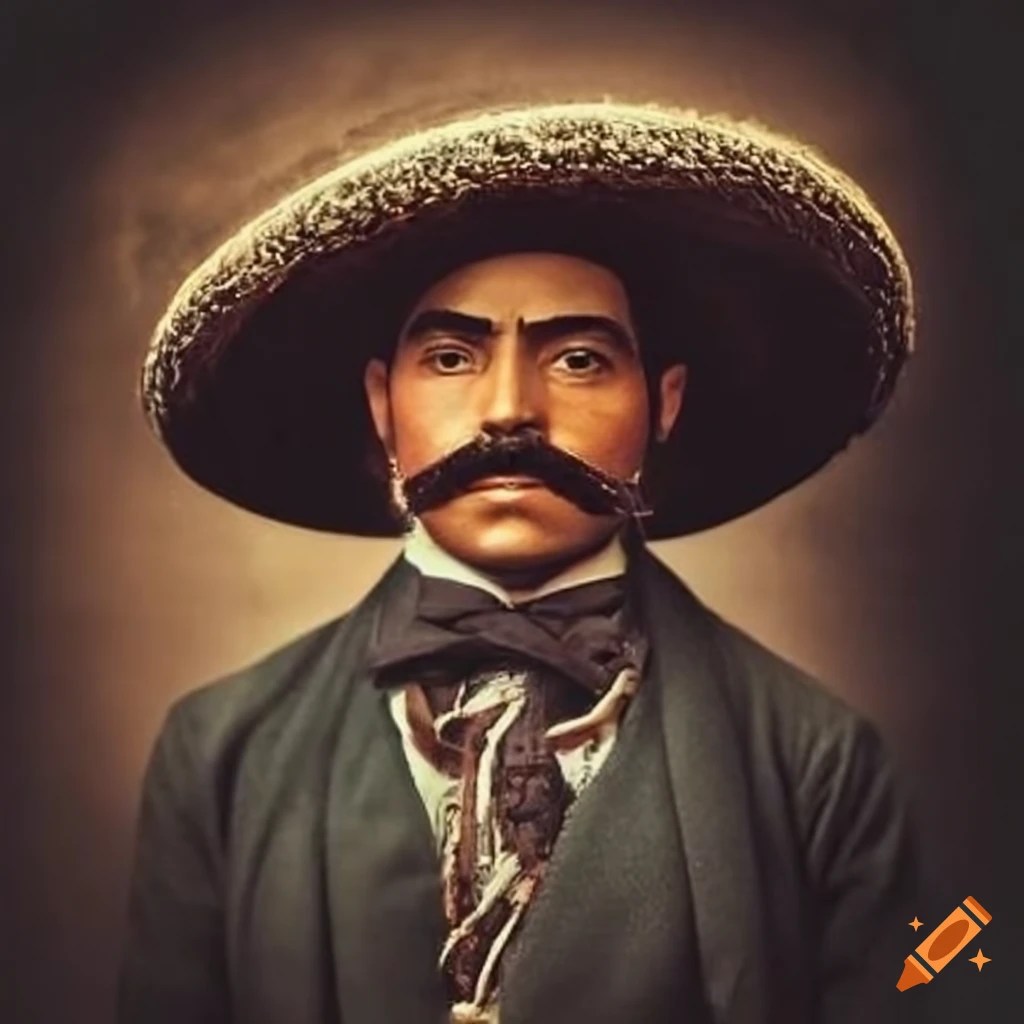Portrait of emiliano zapata, mexican revolutionary