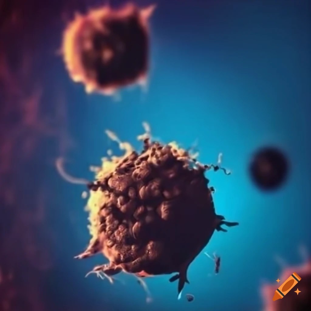 Representation of an antibody molecule on Craiyon