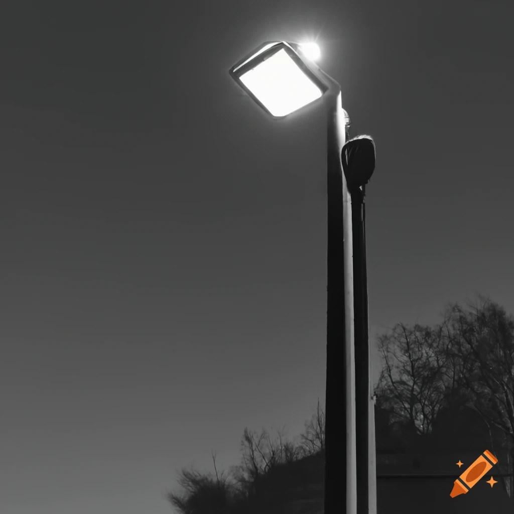 Street light in a parking lot on Craiyon