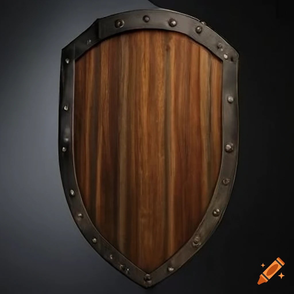 Wooden shield on Craiyon