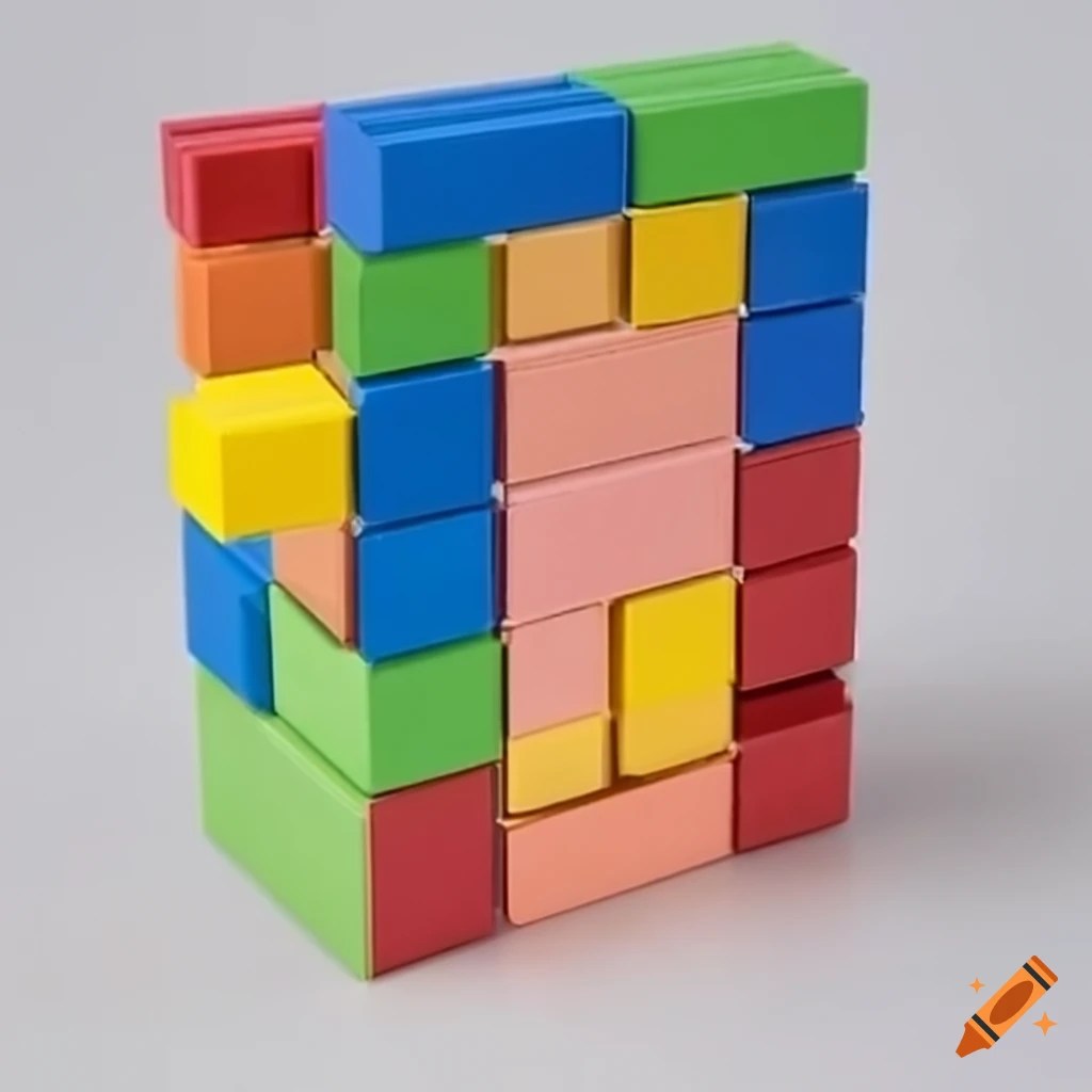 Customizable colored blocks on Craiyon