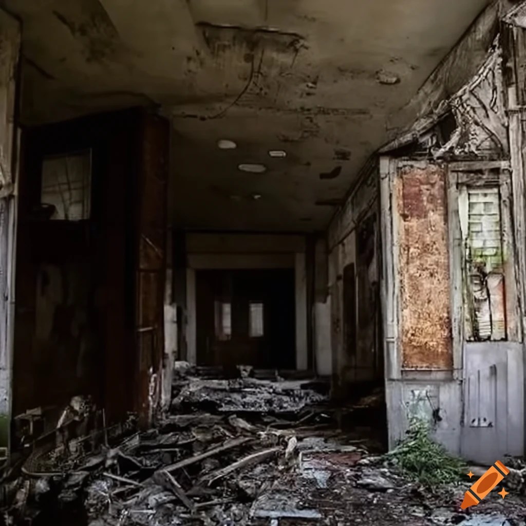 Exploring abandoned buildings on Craiyon