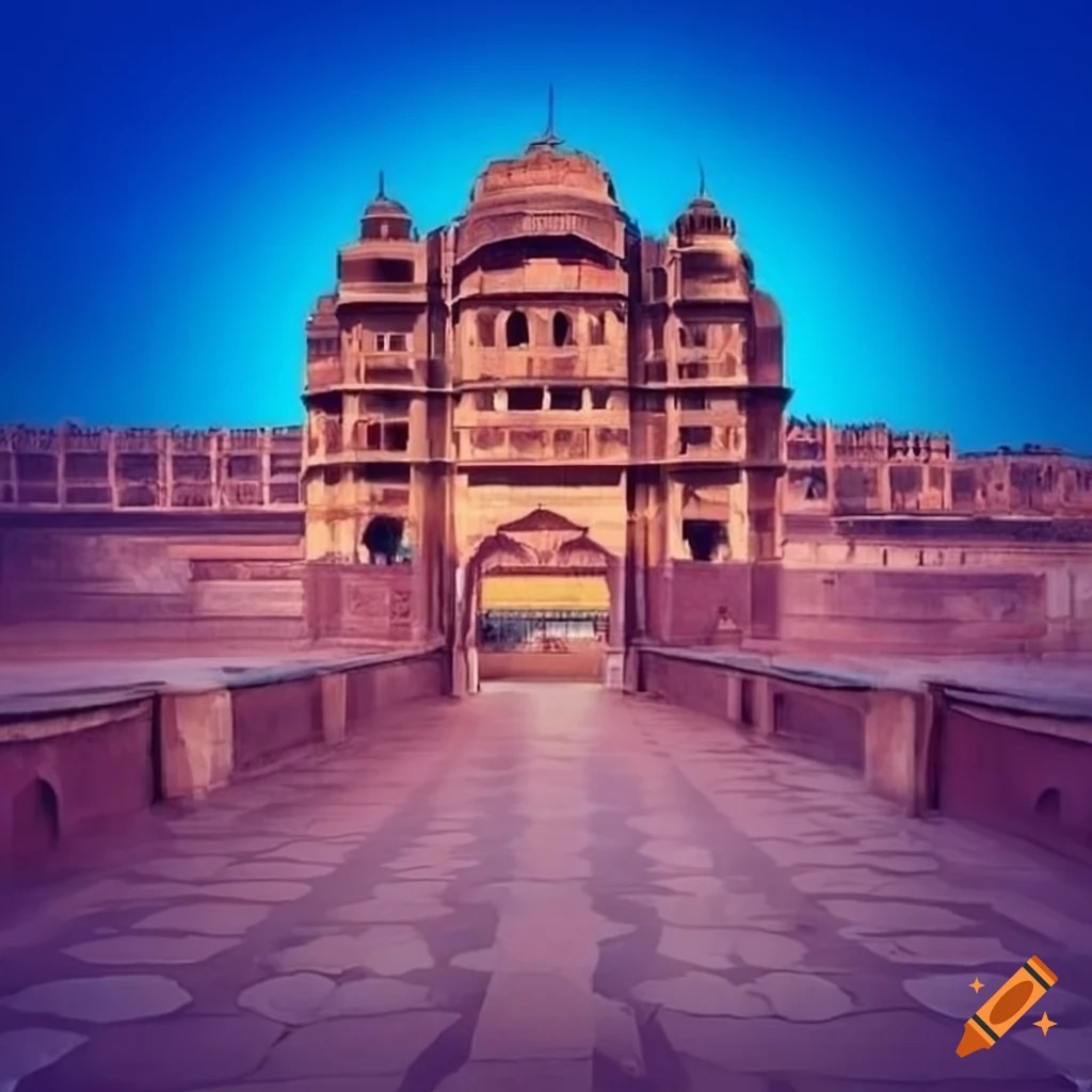 Colorful image of jodhpur fort on Craiyon