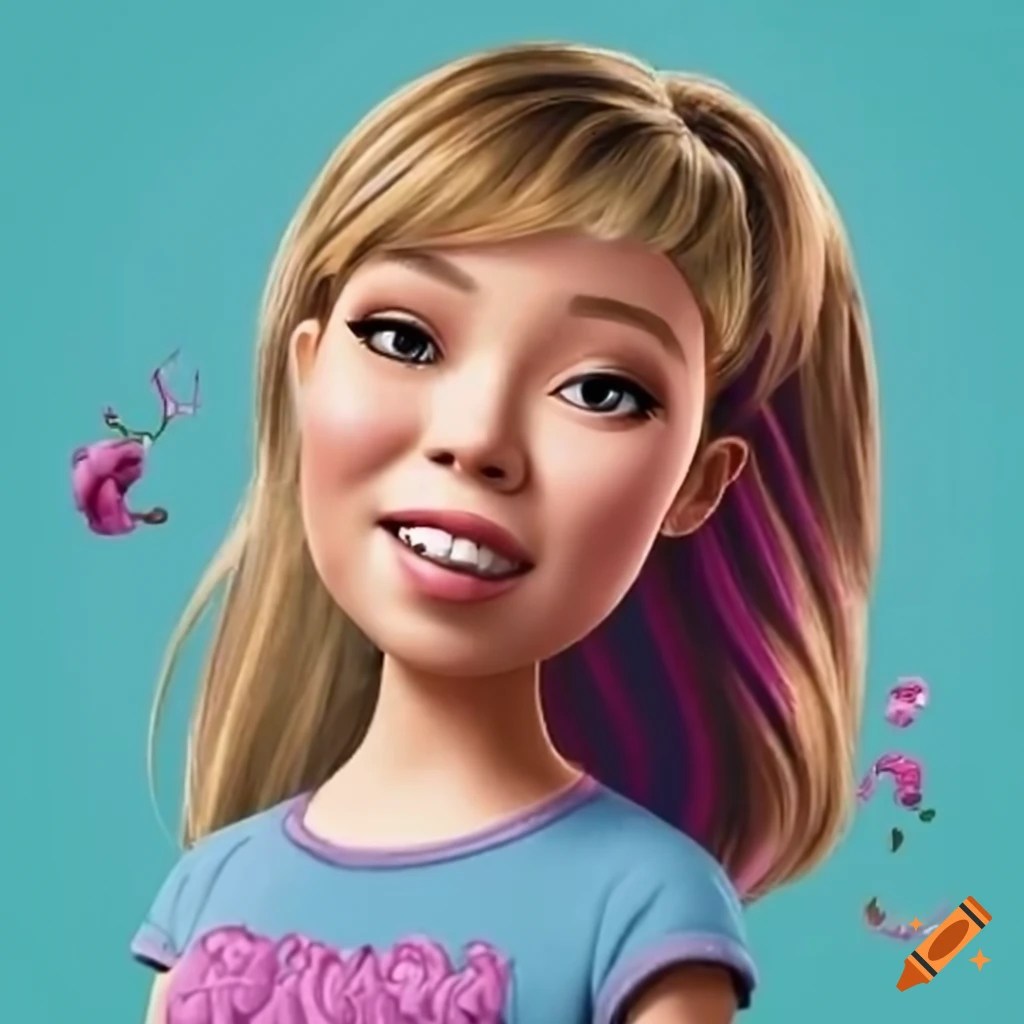 Cartoon Depiction Of Miranda Cosgrove And Jennette Mccurdy In Tshirts