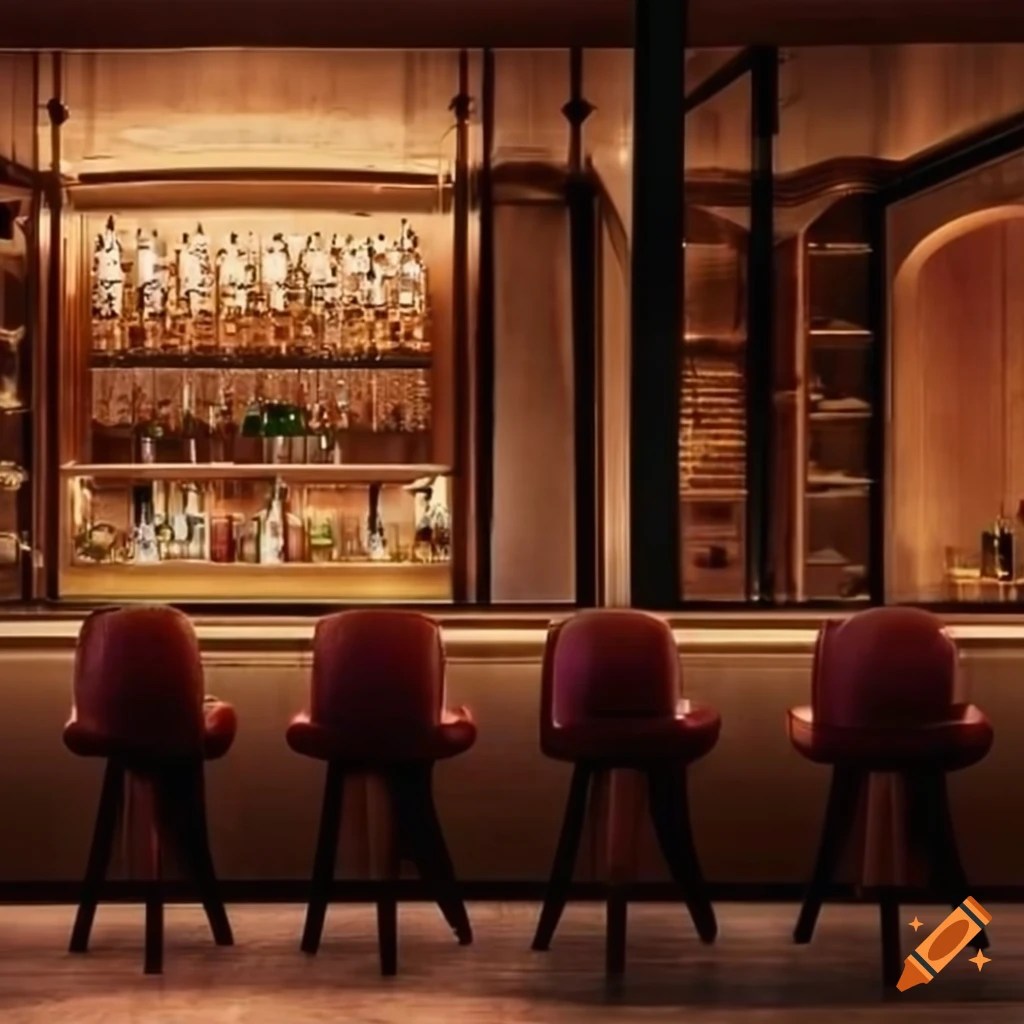 Relaxing lounge bar with dim lighting on Craiyon
