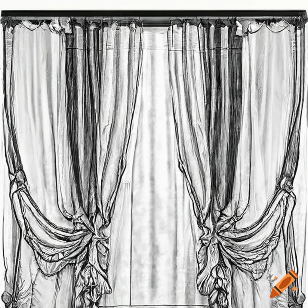 Elegant double curtains for home decor on Craiyon