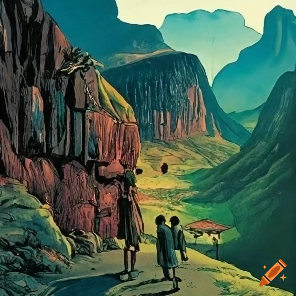 Graphic novel inspired illustration with stunning details and vivid