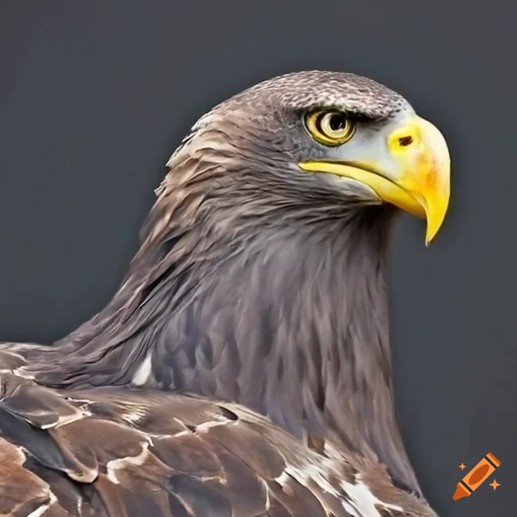 Image of a mythical creature with snake head, eagle body, flying fish