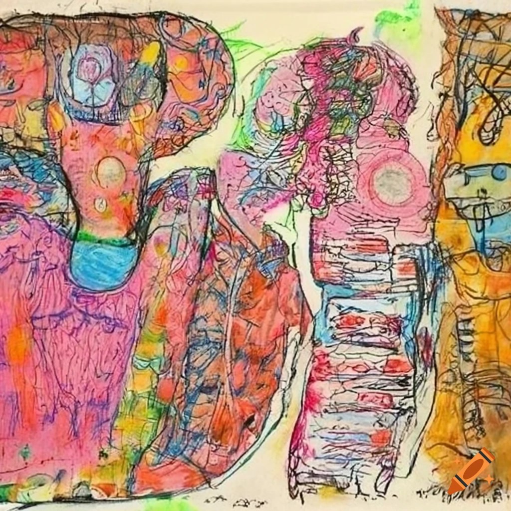 Jon sarkin's outsider art on Craiyon