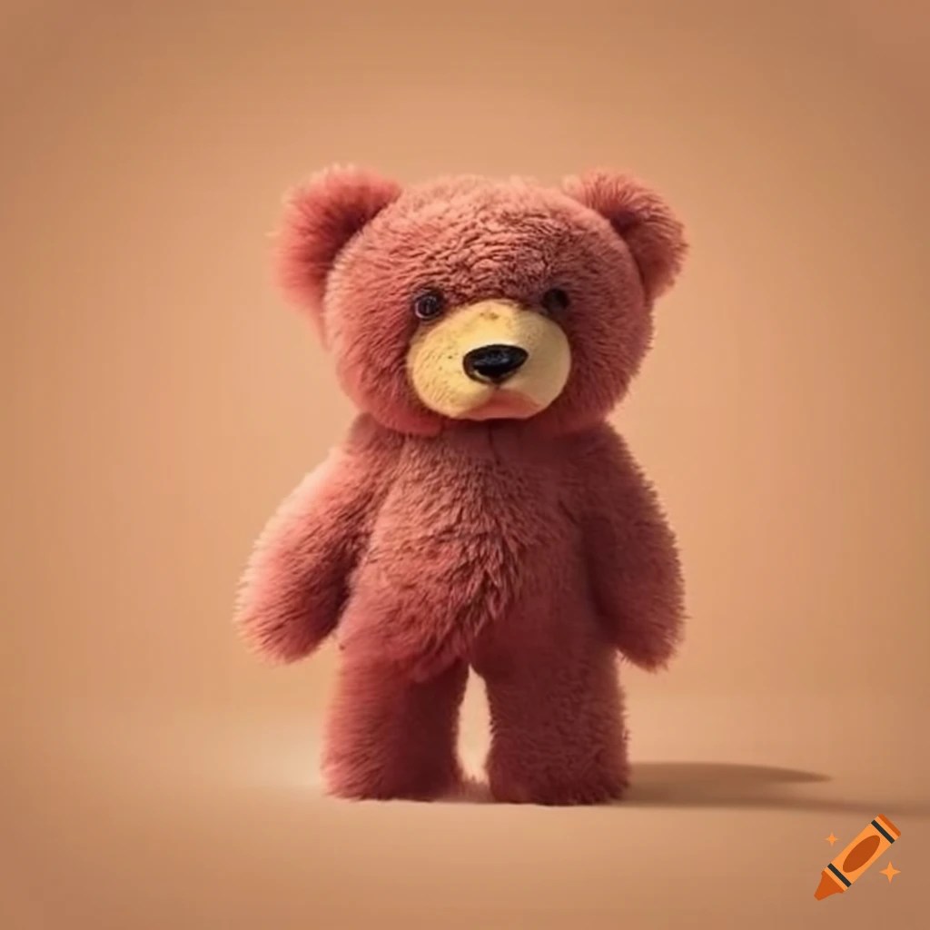 Cute fuzzy bear on Craiyon