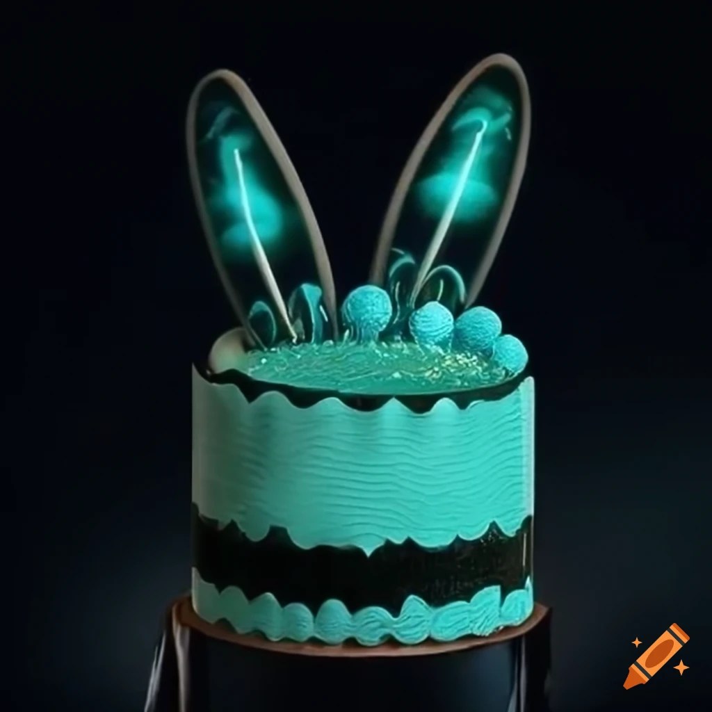 Decorative black background with green birthday candles