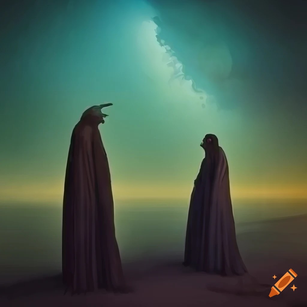 Artwork inspired by dune featuring leto atreides ii and duncan idaho on Craiyon