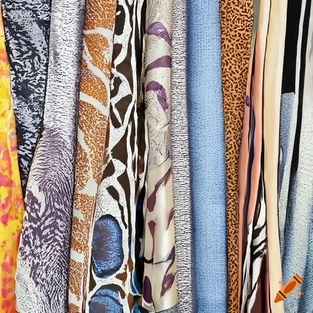 Mixed patterns of zebra, jeans, and metallic fabrics on Craiyon