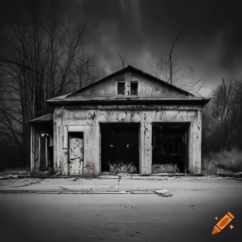 Abandoned fire station in a village on Craiyon