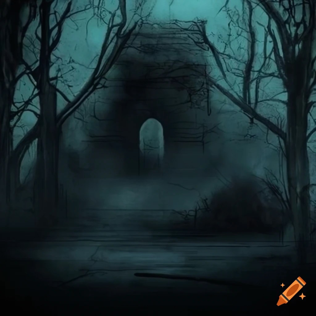Scary walls background for horror art on Craiyon