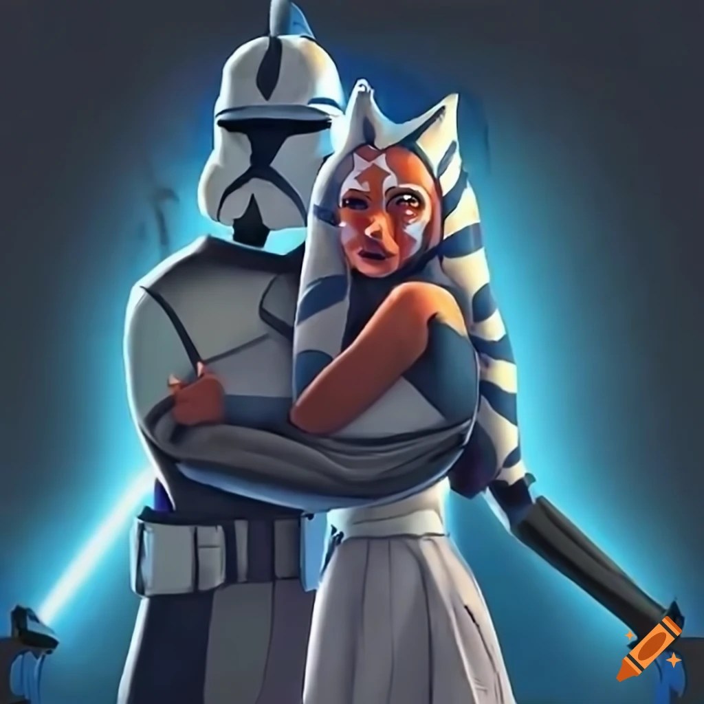Naomi scott dressed as ahsoka tano on Craiyon