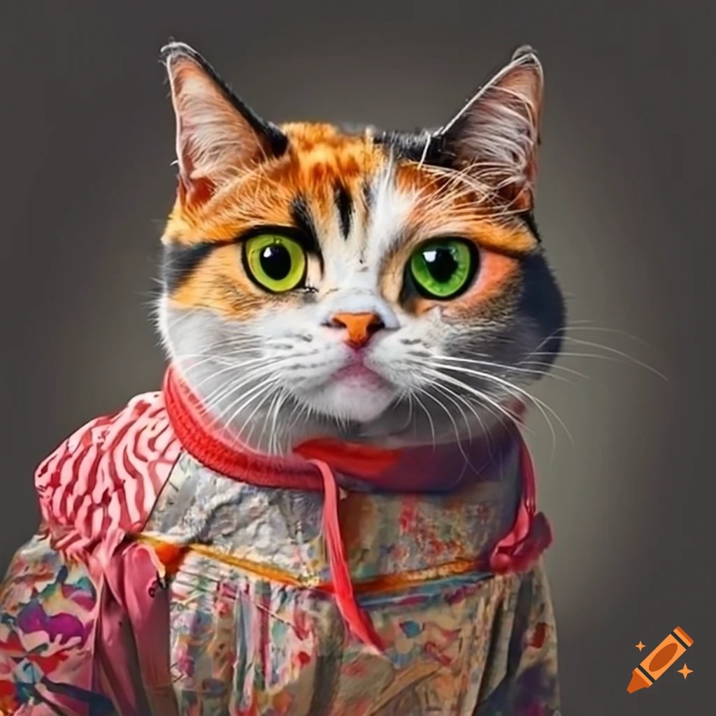 Halloweenthemed dressed up cats