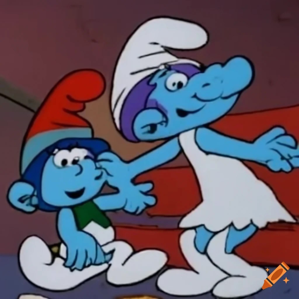 The smurfs cartoon logo