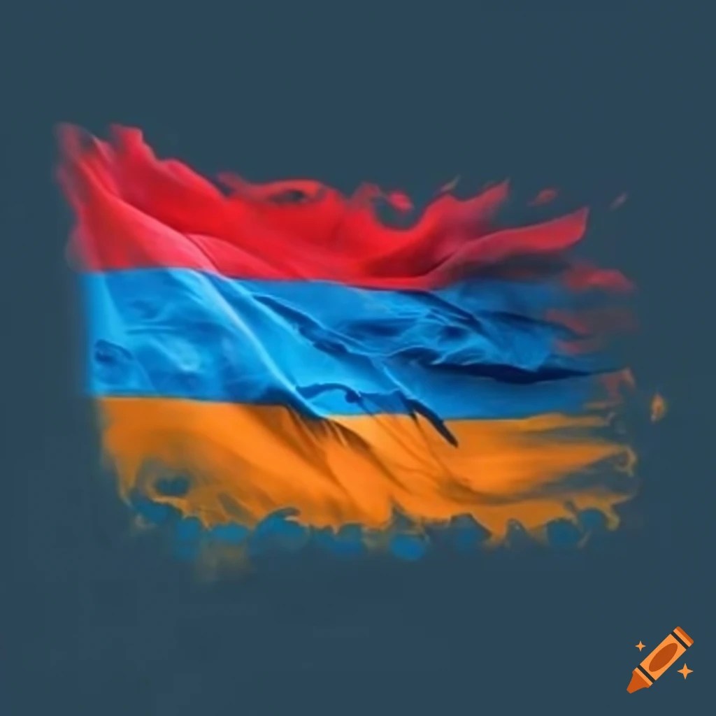 Armenian flag waving proudly on Craiyon