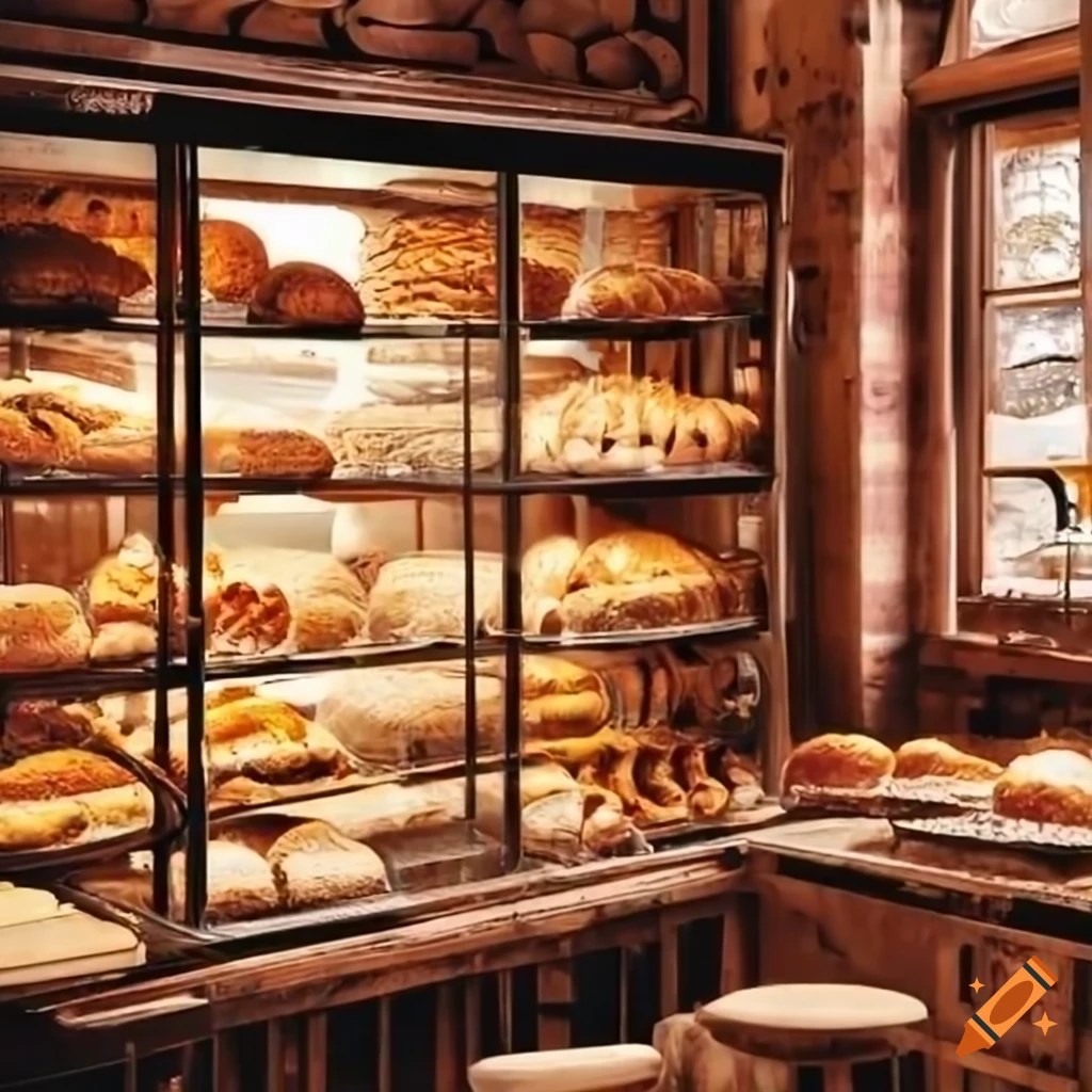 Interior of a cozy bakery on Craiyon