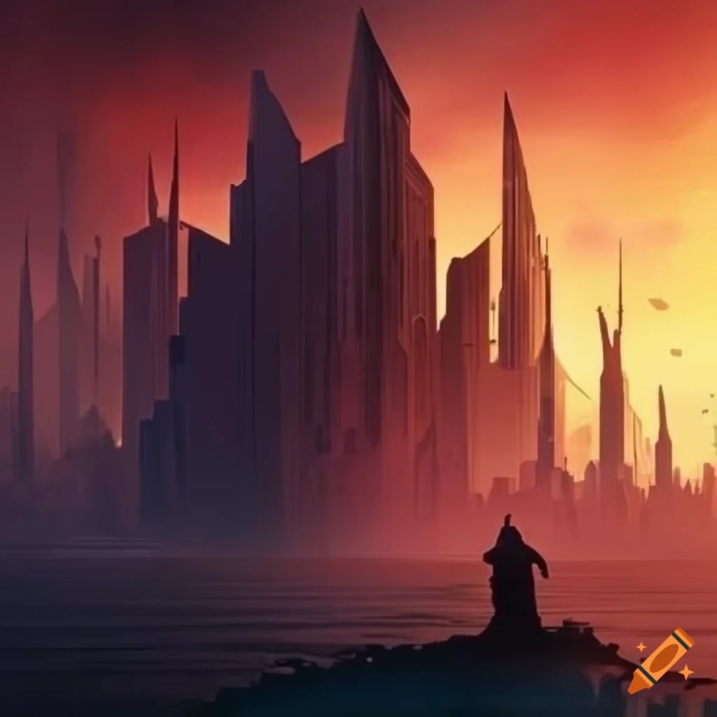 Image depicting a choice between dystopia and utopia on Craiyon