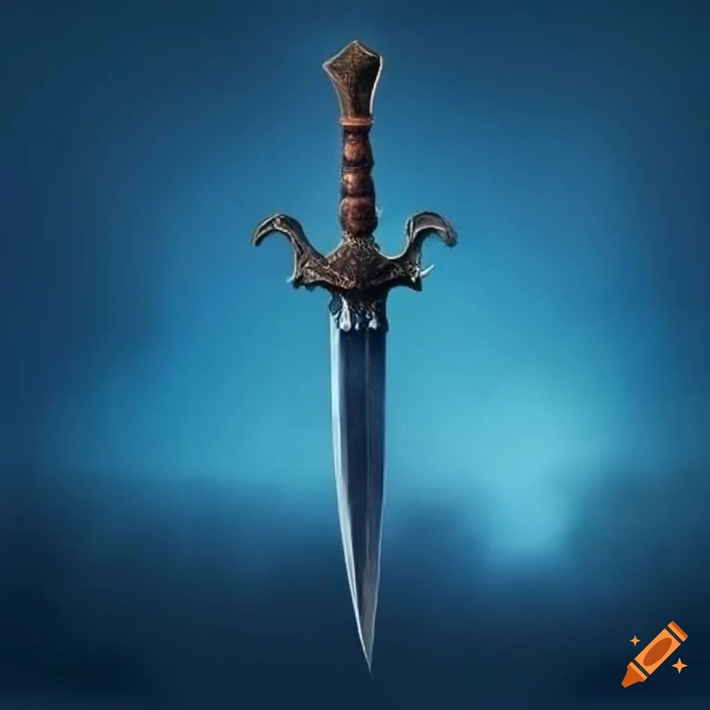 Artwork of a frozen sacrificial dagger on Craiyon