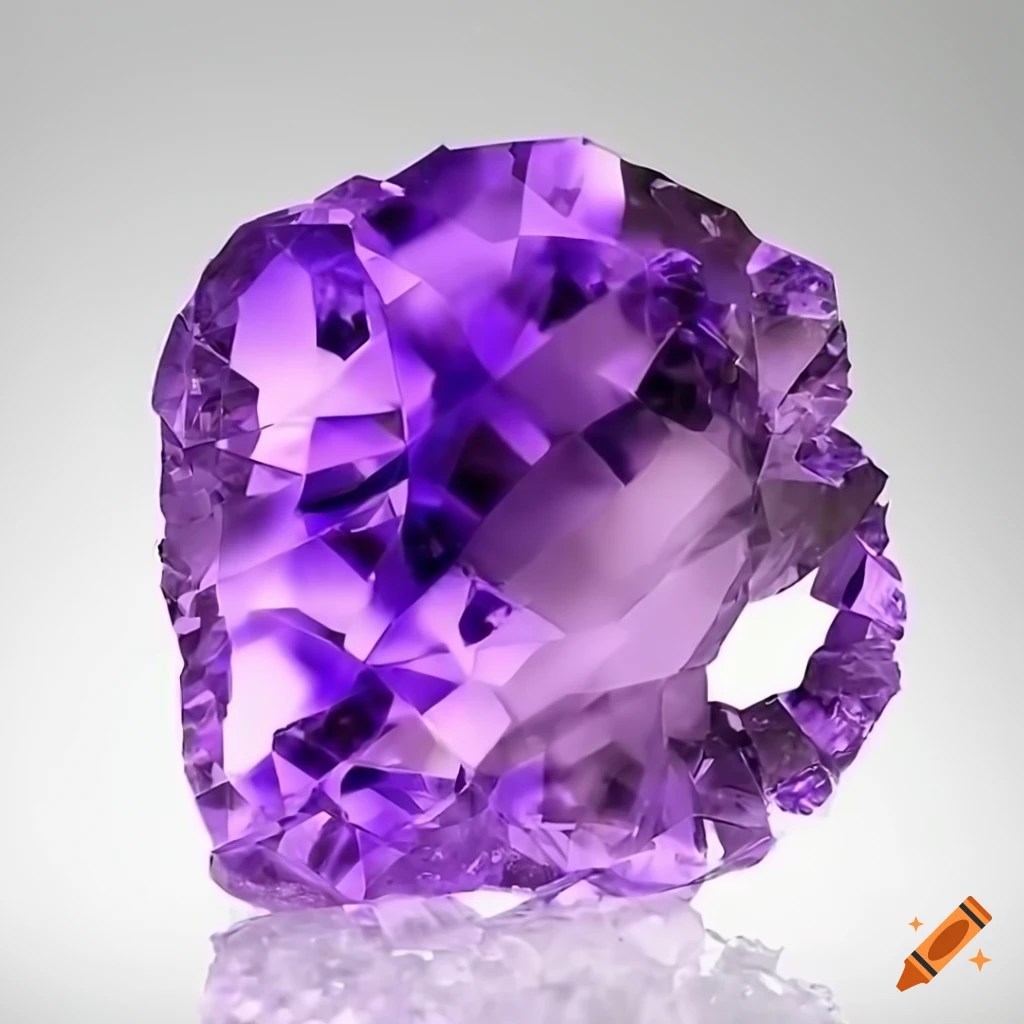 Closeup of a highquality amethyst stone on Craiyon