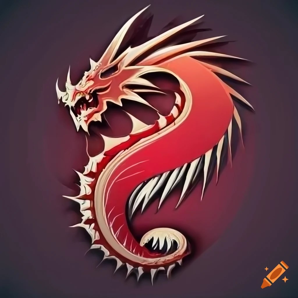 Red dragon emblem logo