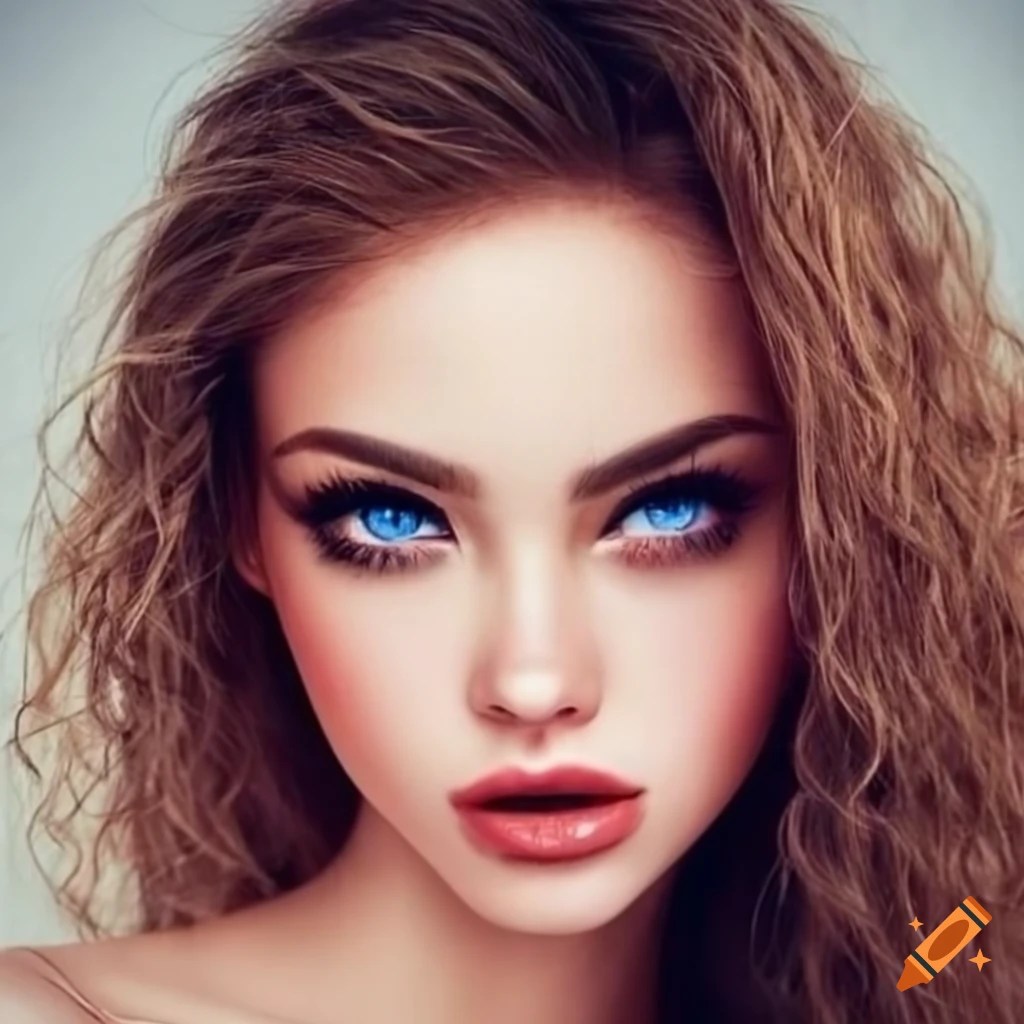 Closeup portrait of a young woman with captivating gaze
