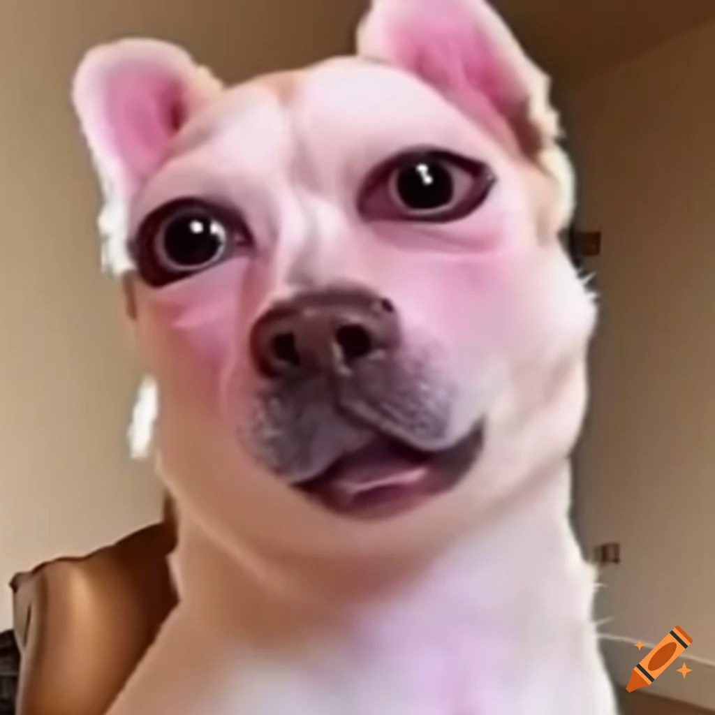 Dog with baddie makeup filter meme on Craiyon