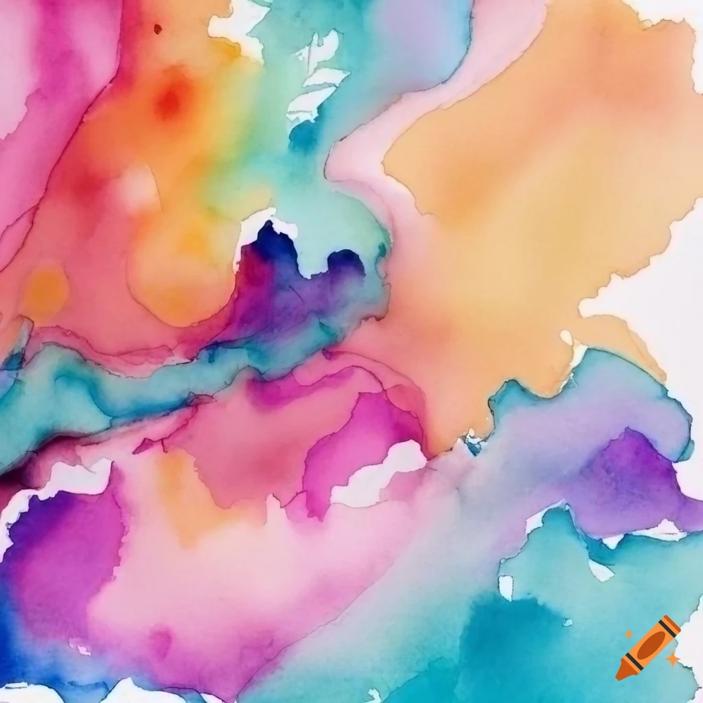 Abstract pastel watercolor painting