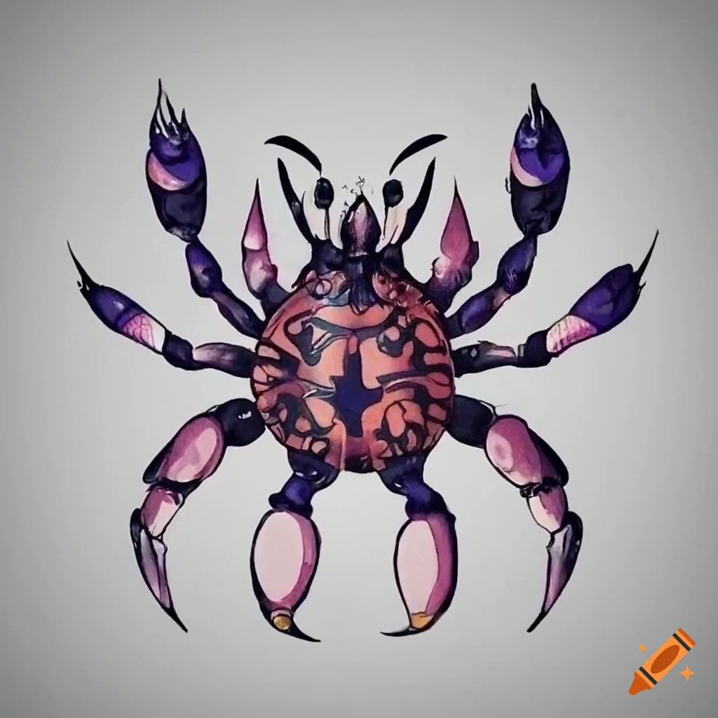 Crab zodiac tattoo design on Craiyon Crab zodiac tattoo design on Craiyon