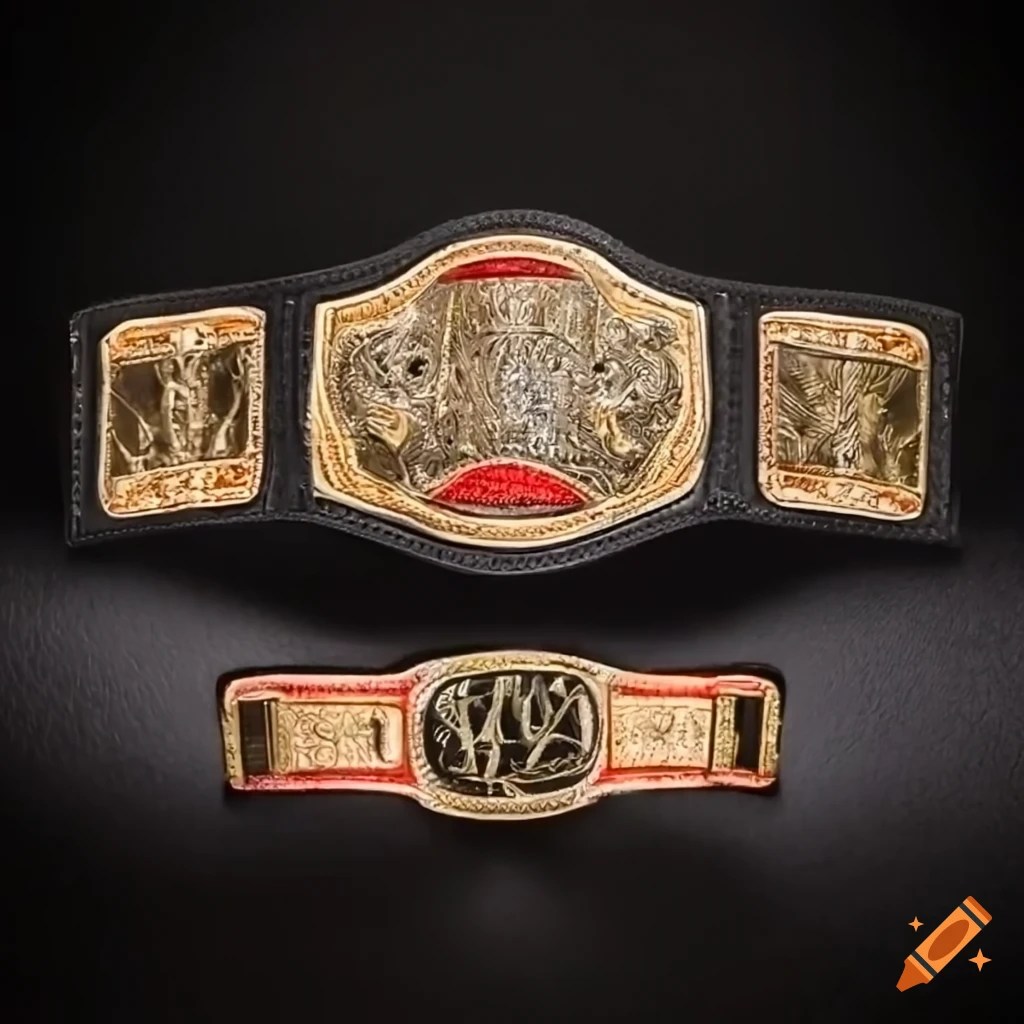 Custom wrestling belt with wmp inscription on Craiyon