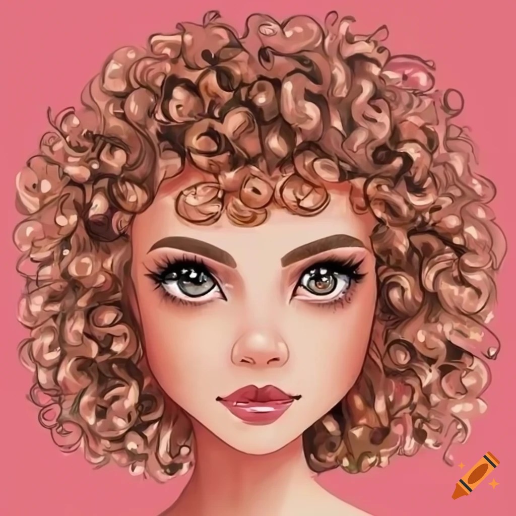 Cartoon woman with closed eyes and butterfly on Craiyon