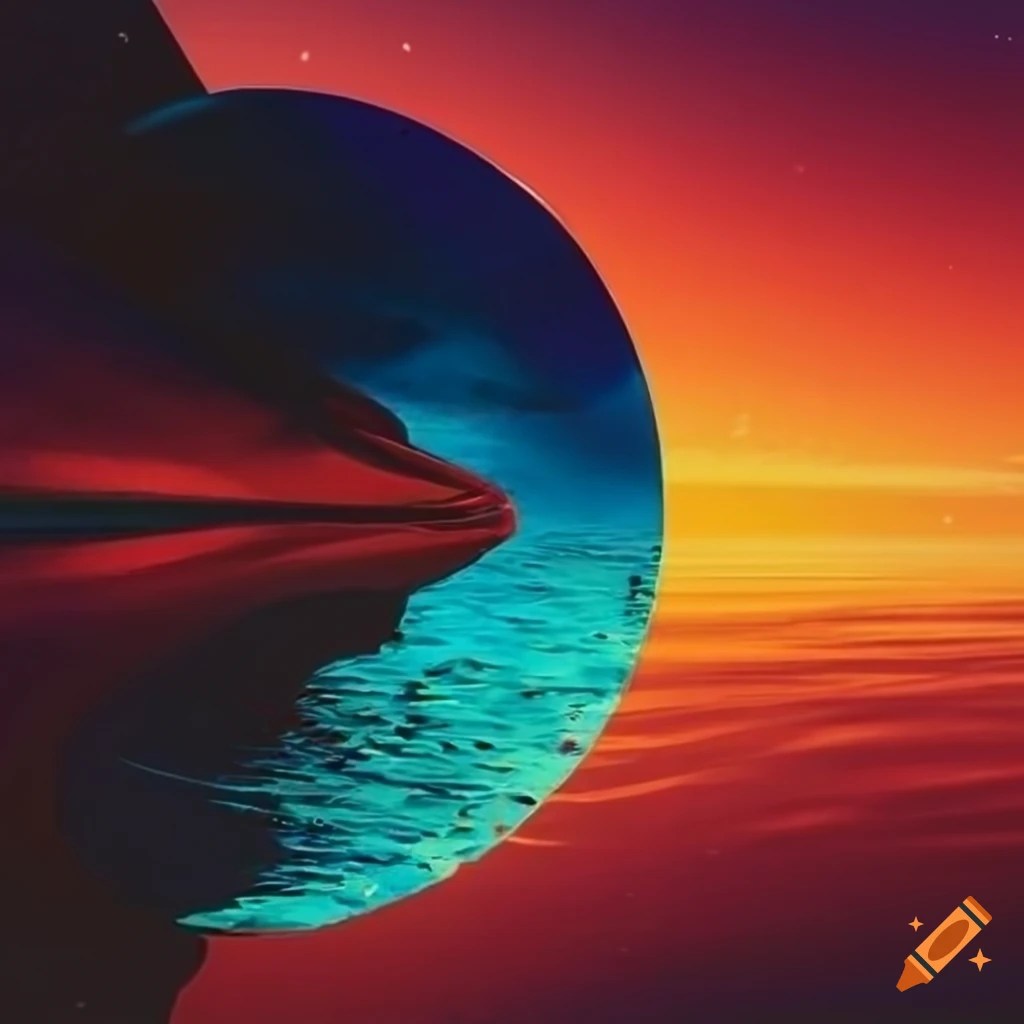 Abstract beach album cover