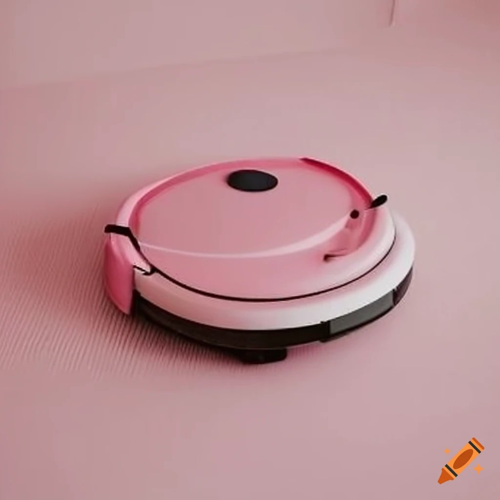 Light pink roomba carrying a serving tray on Craiyon