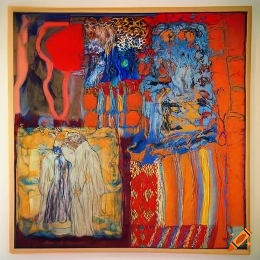 Abstract art nouveau oil painting by pierre bonnard