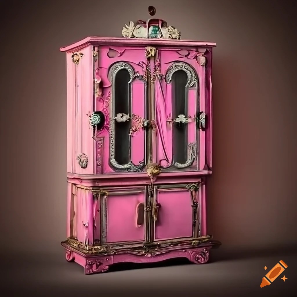 Pink steampunk cupboard