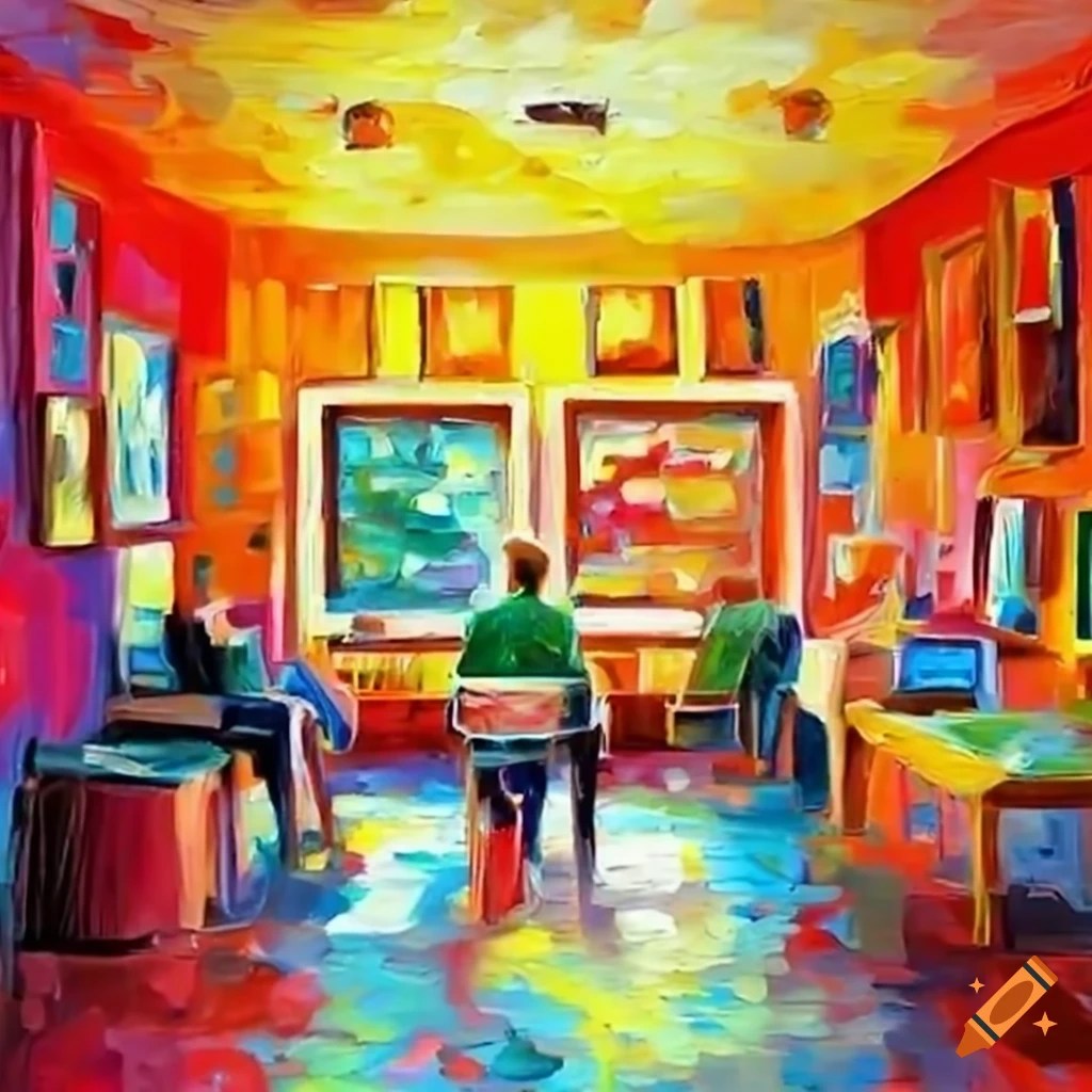 Creative office with people working together on Craiyon