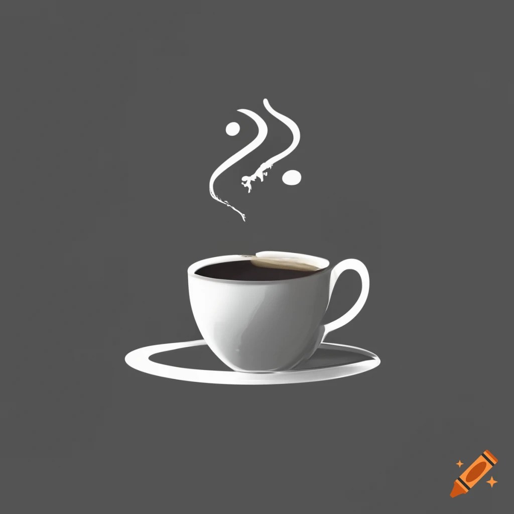 Coffee shop logo with stylish typography and cup of coffee on Craiyon