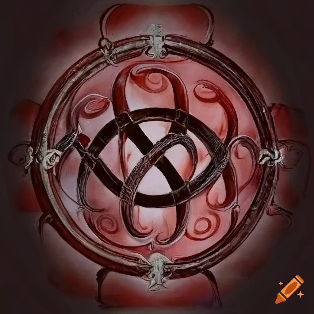 Gothic art with a lantern symbol