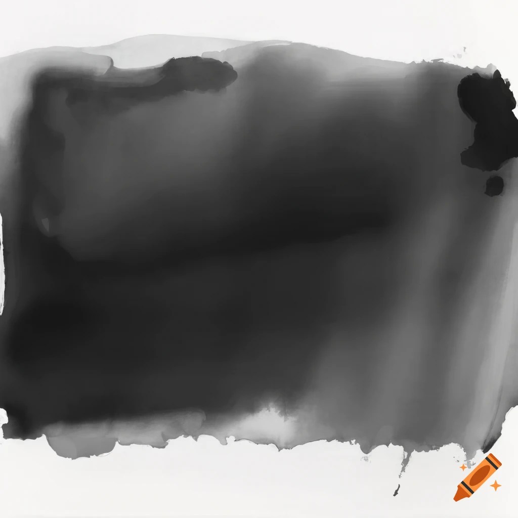Abstract black and white watercolor painting on Craiyon