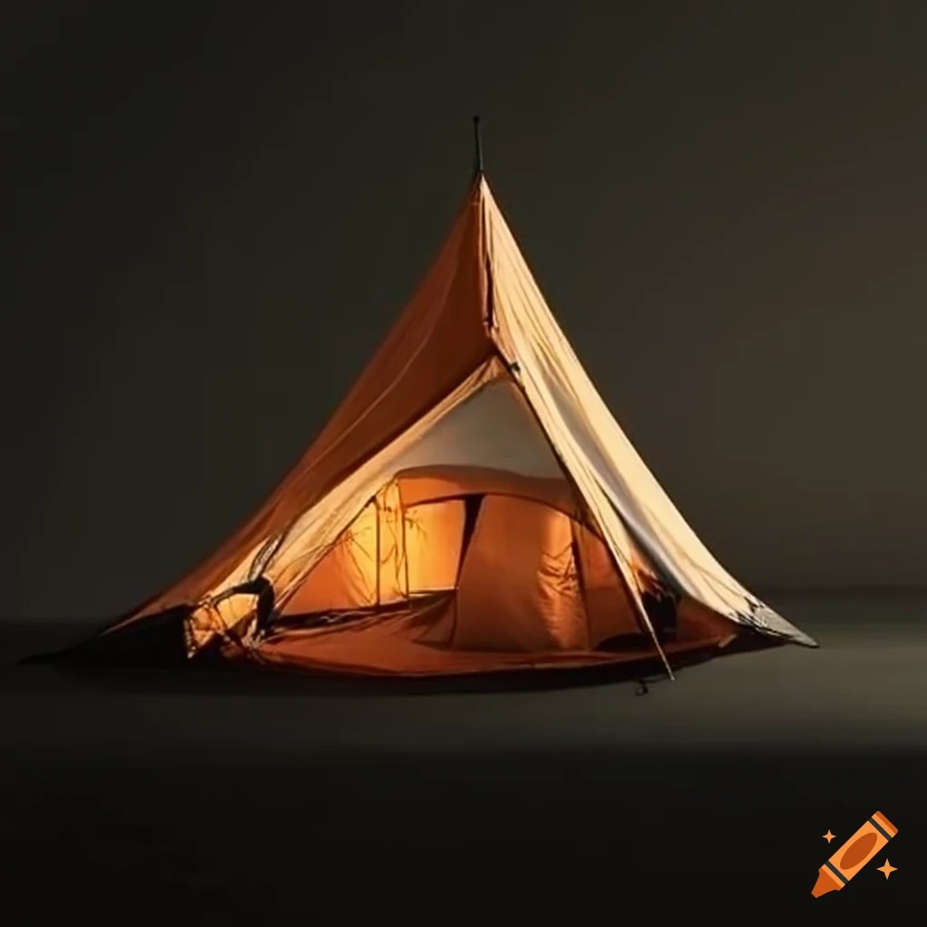 Geometric camping tent design on Craiyon